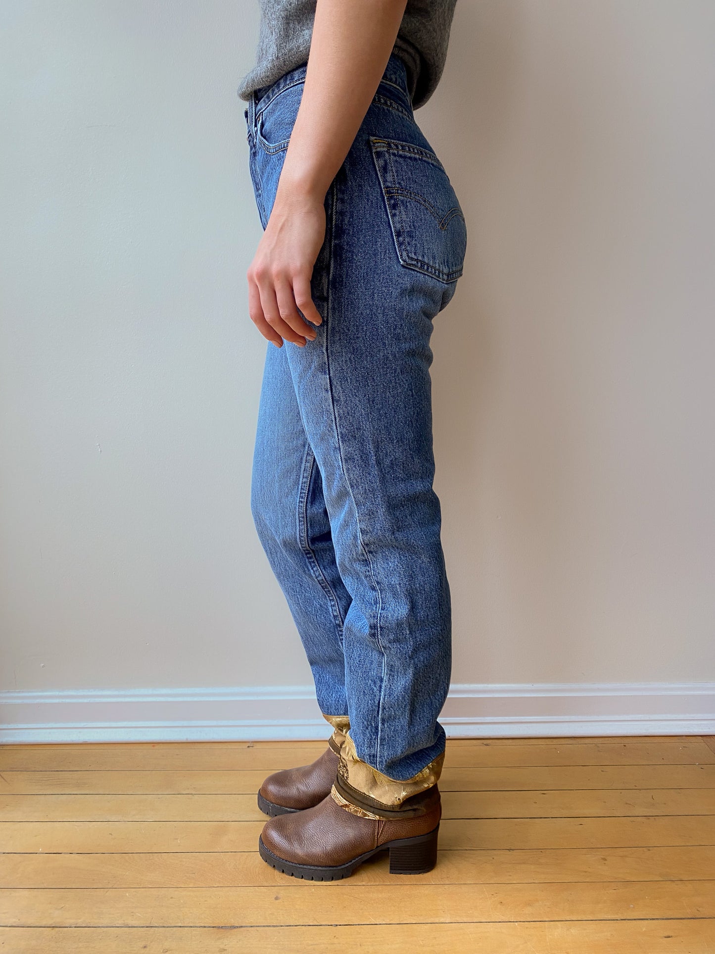 90's Levi’s x Bella Dahl 501 Custom Silk Cuffed Jeans—[26x32]