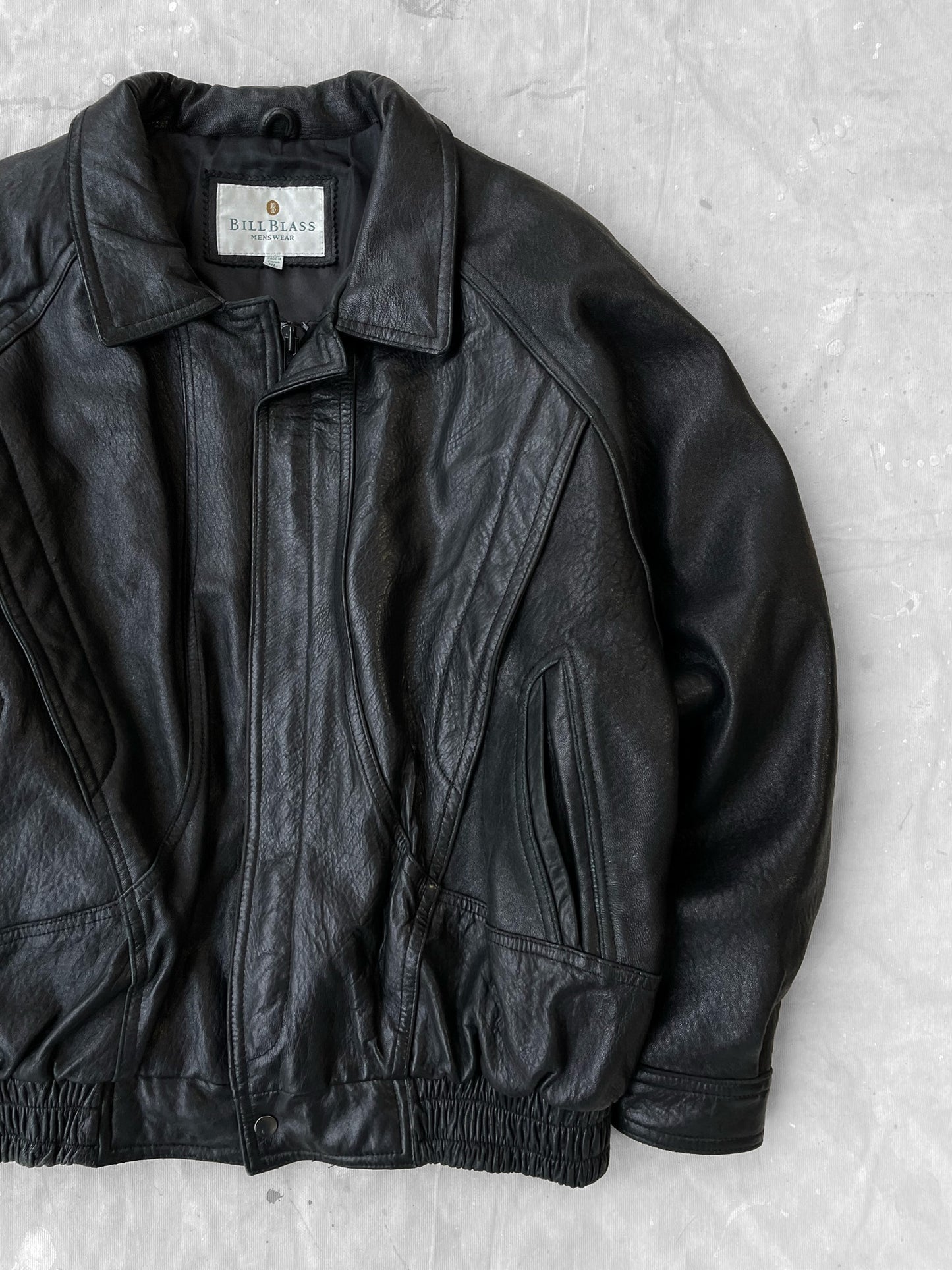 Bill Blass Leather Jacket—[XL]