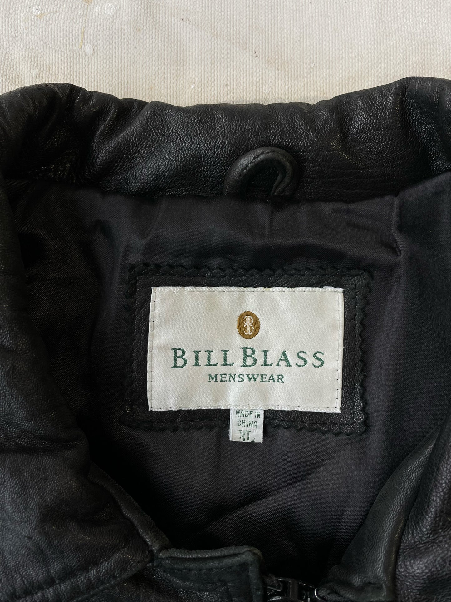 Bill Blass Leather Jacket—[XL]