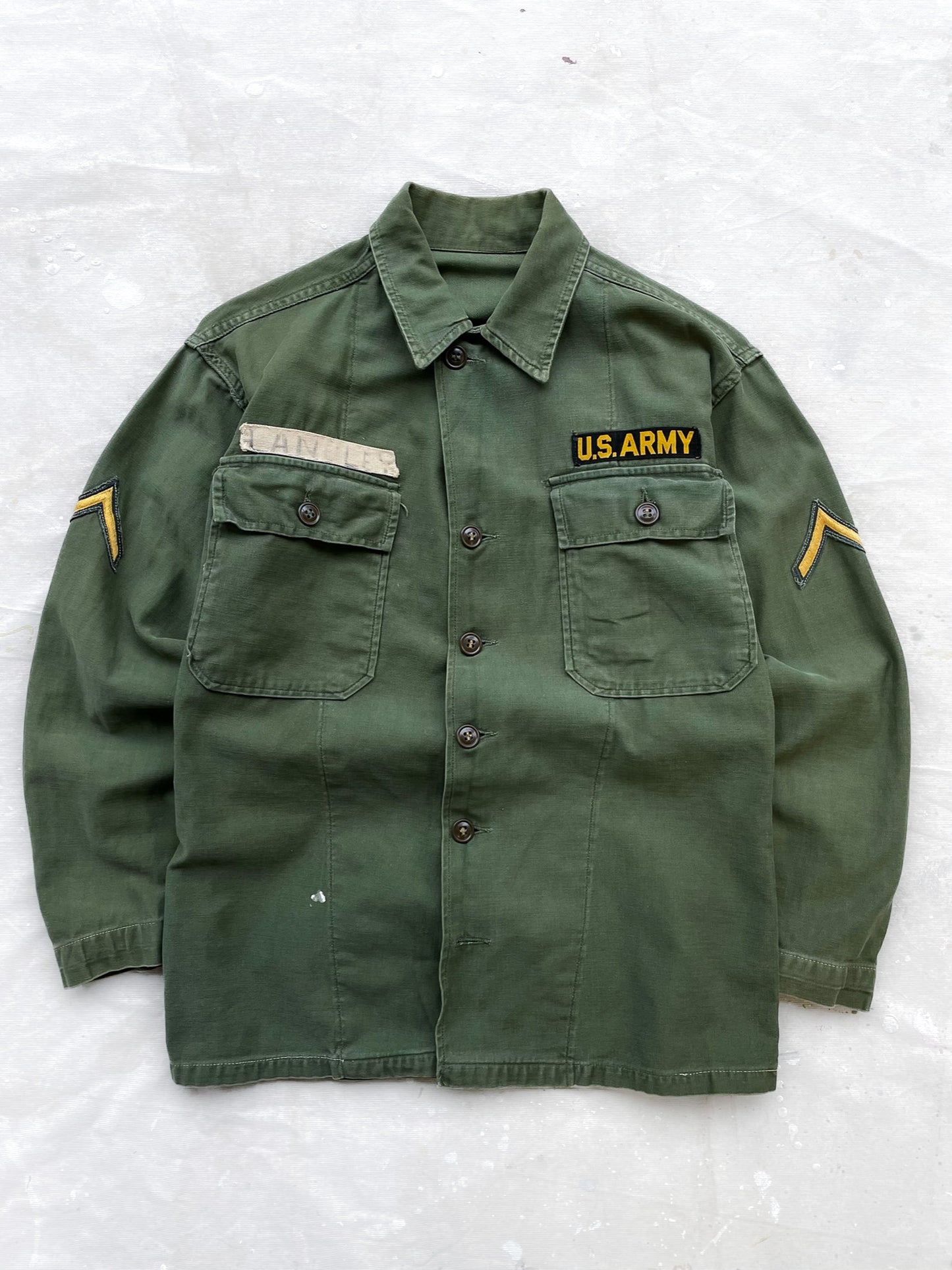US Army Military Button Up Shirt—[S/M]