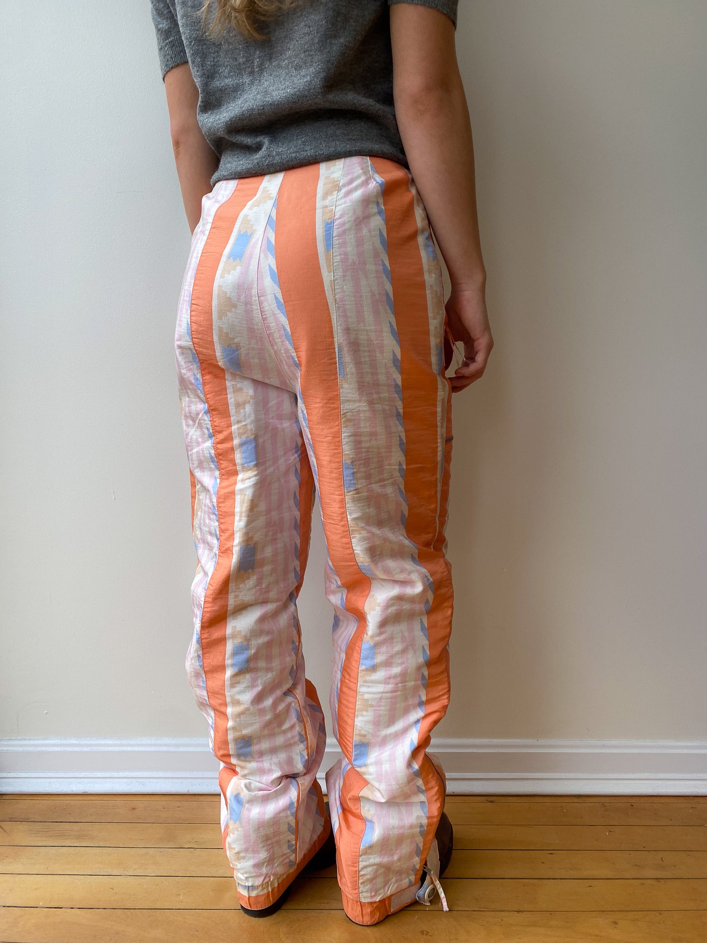 90's Ellesse Geometric Pastel Snow Pants—[S]