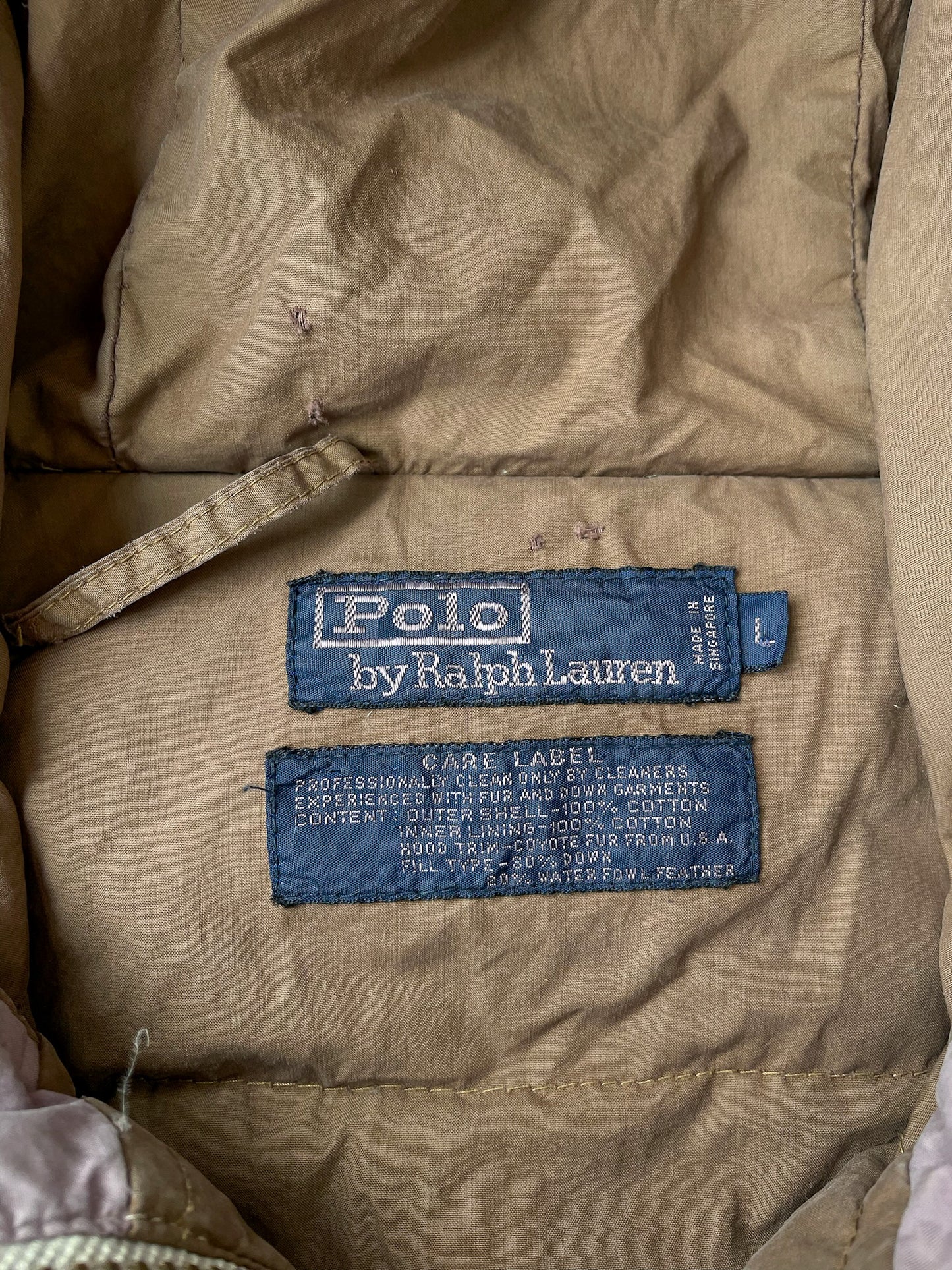 Polo Ralph Lauren Goose Down Puffy Parka Jacket—[L/XL]