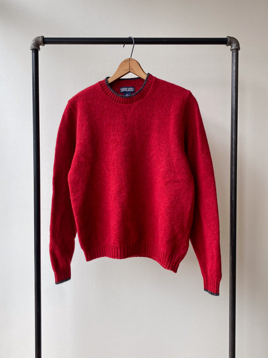 80's Lands' End Wool Knit Crewneck Sweater—[S/M]