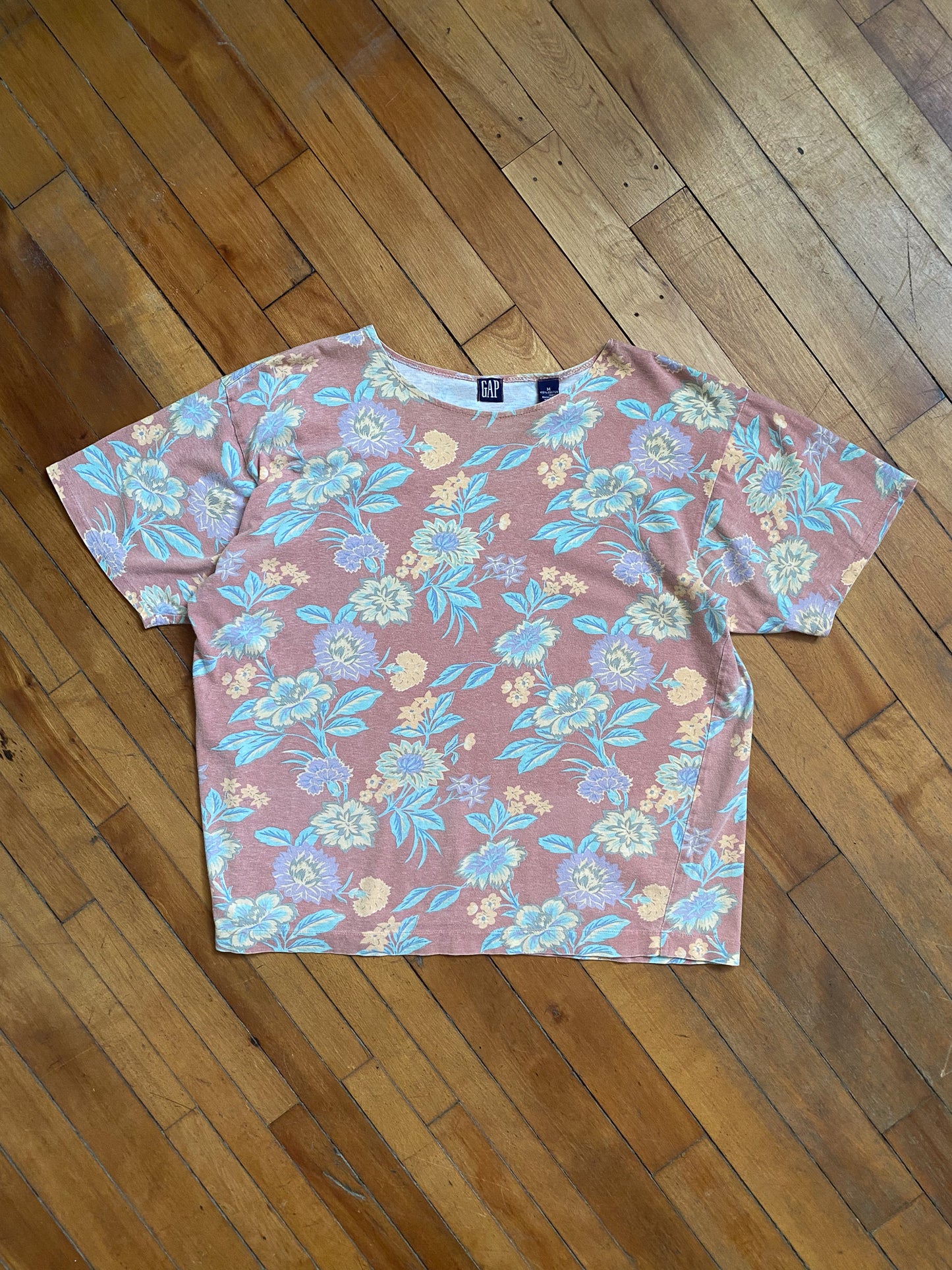 90's GAP All Over Floral T-Shirt—[M]