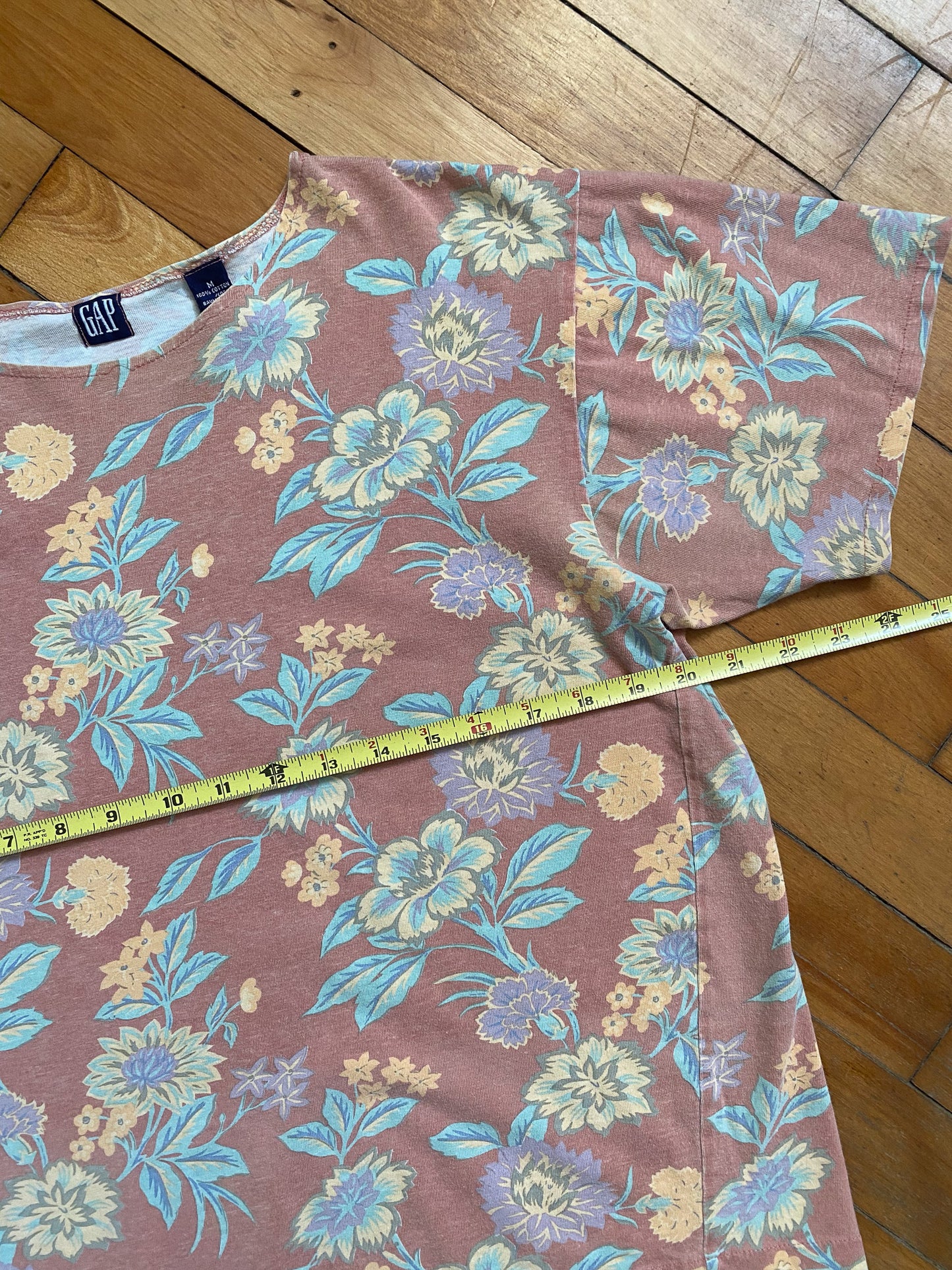 90's GAP All Over Floral T-Shirt—[M]