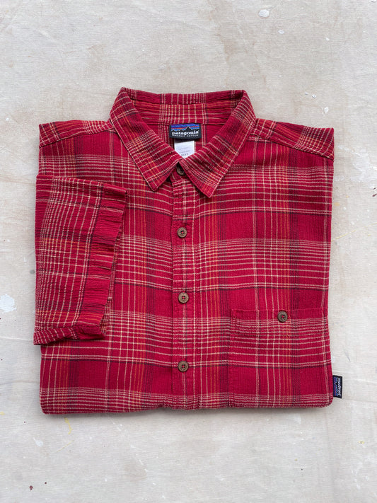 PATAGONIA COTTON GAUZE PLAID SHIRT—[XL]