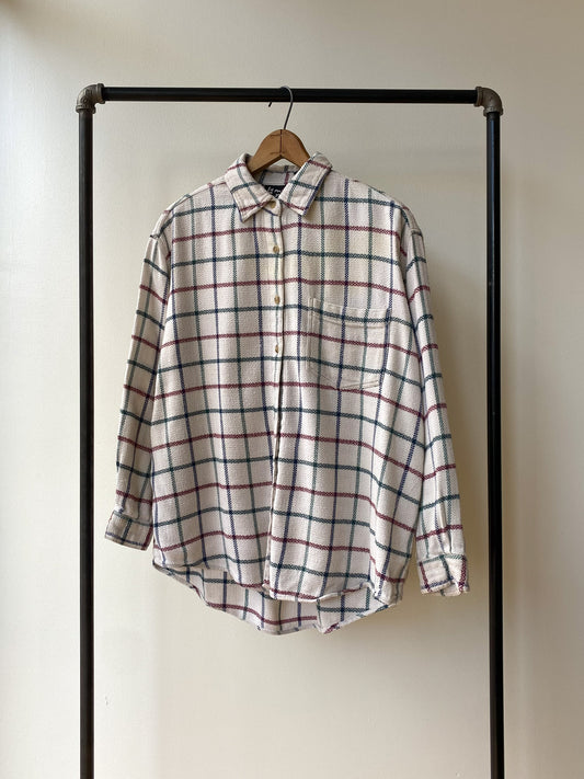 80's Windowpane Plaid Shirt—[L]