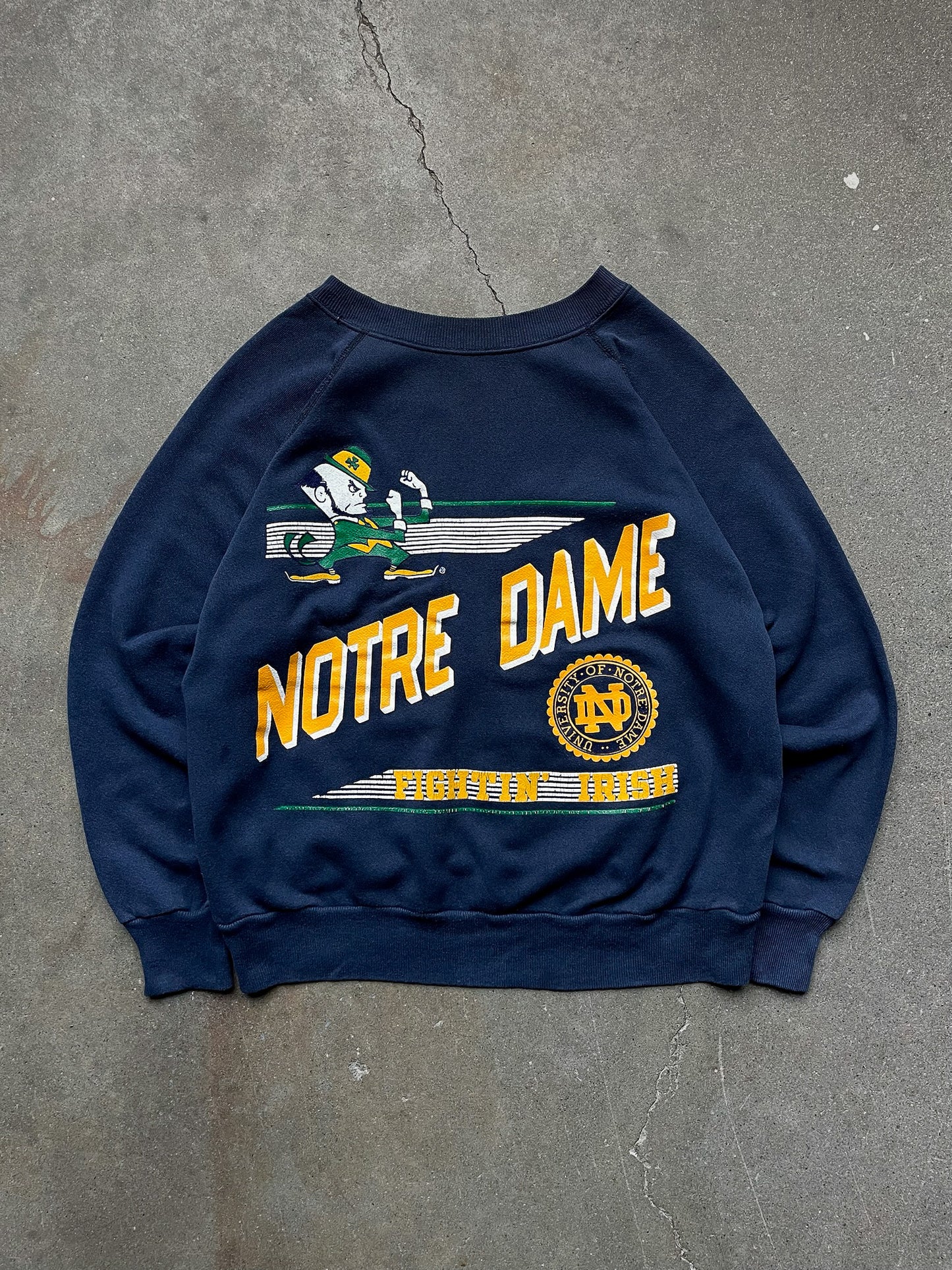 Notre Dame Raglan Crewneck—[M]