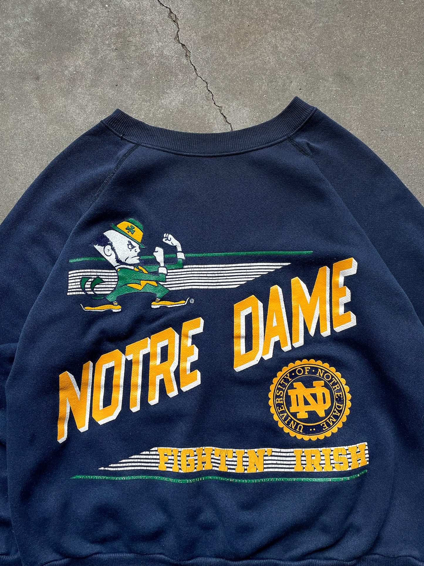 Notre Dame Raglan Crewneck—[M]