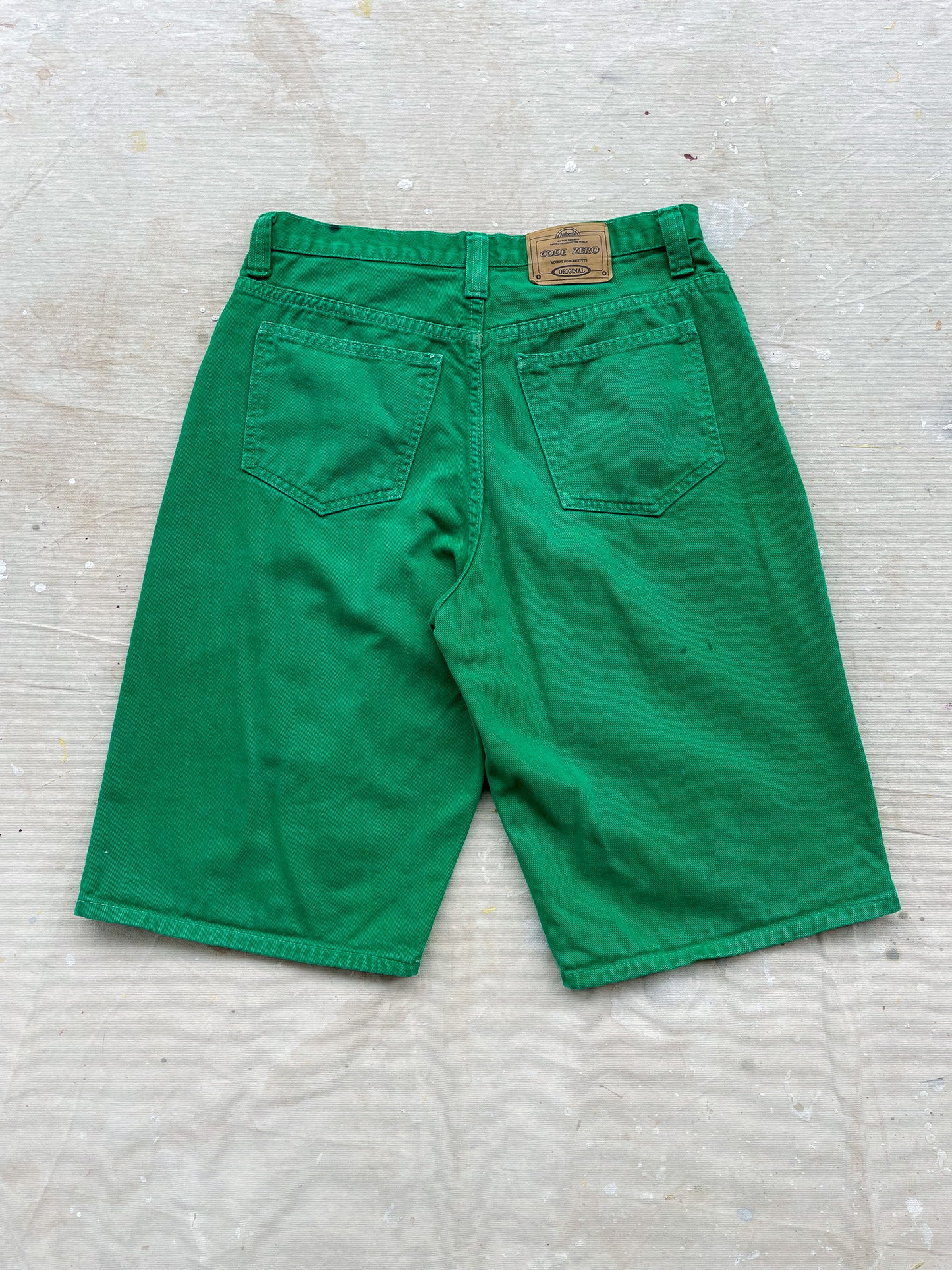 Green Jean Shorts—[32]