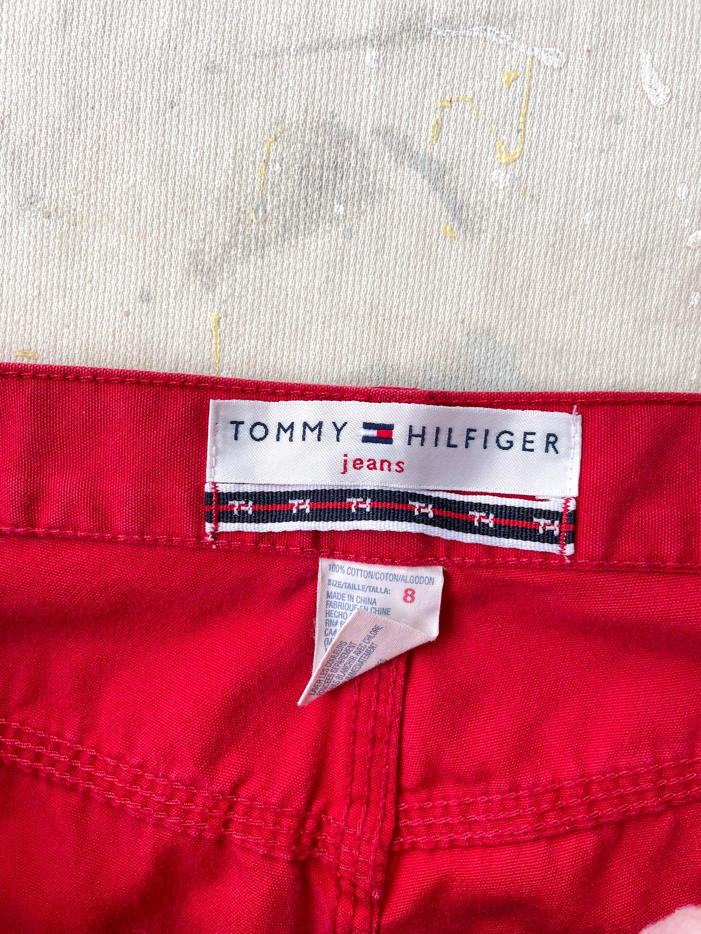 RED TOMMY HILFIGER CARPETNER PANTS—[32x25]