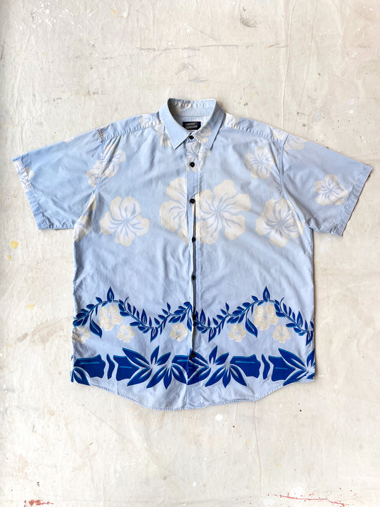 Floral Border Hawaiian Shirt—[XL]