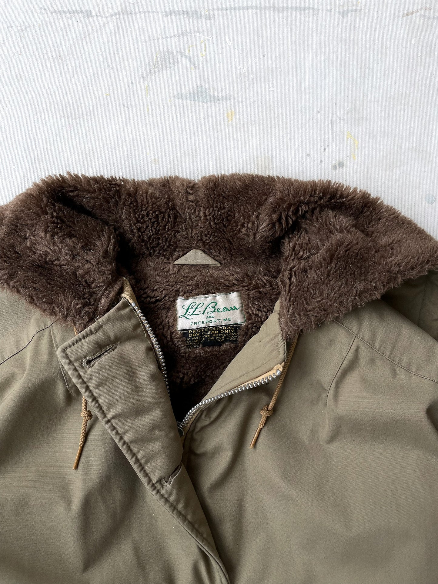 70's L.L. Bean Fur Lined Split Hood Parka—[XS/S]