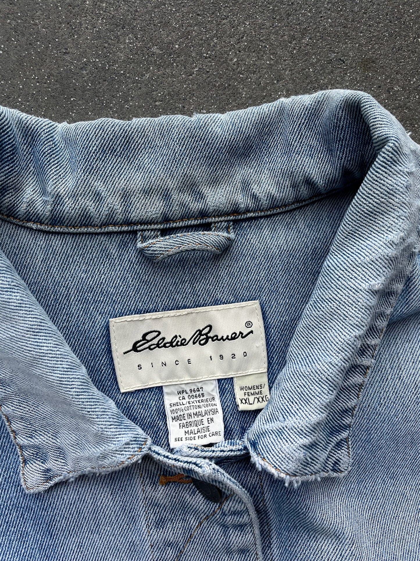 90's Eddie Bauer Denim Trucker Jacket—[XXL]