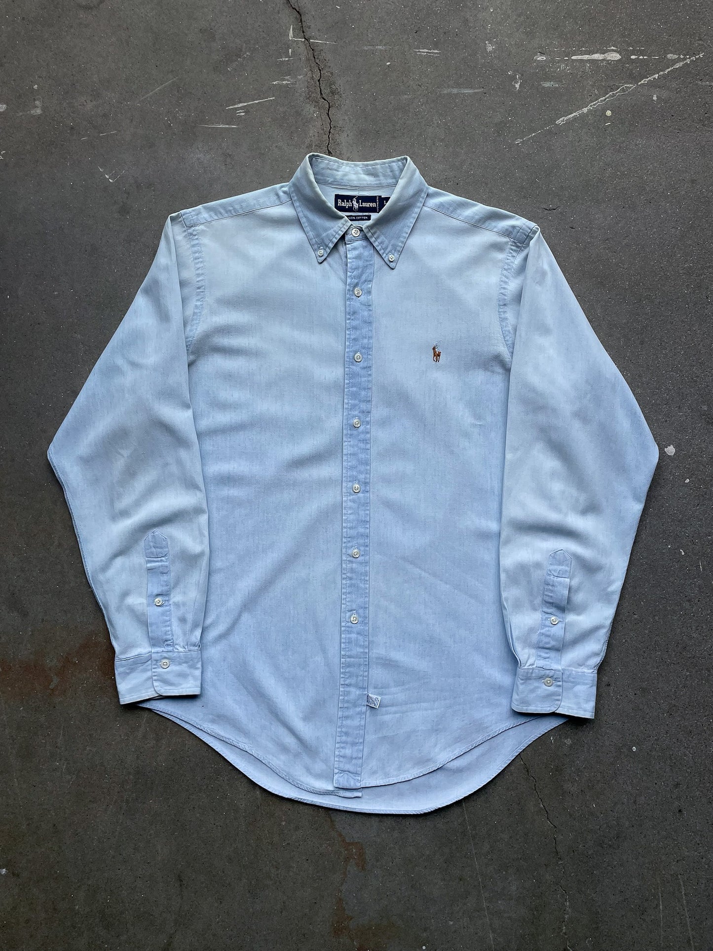 Ralph Lauren Chambray Button-Down Shirt—[L]