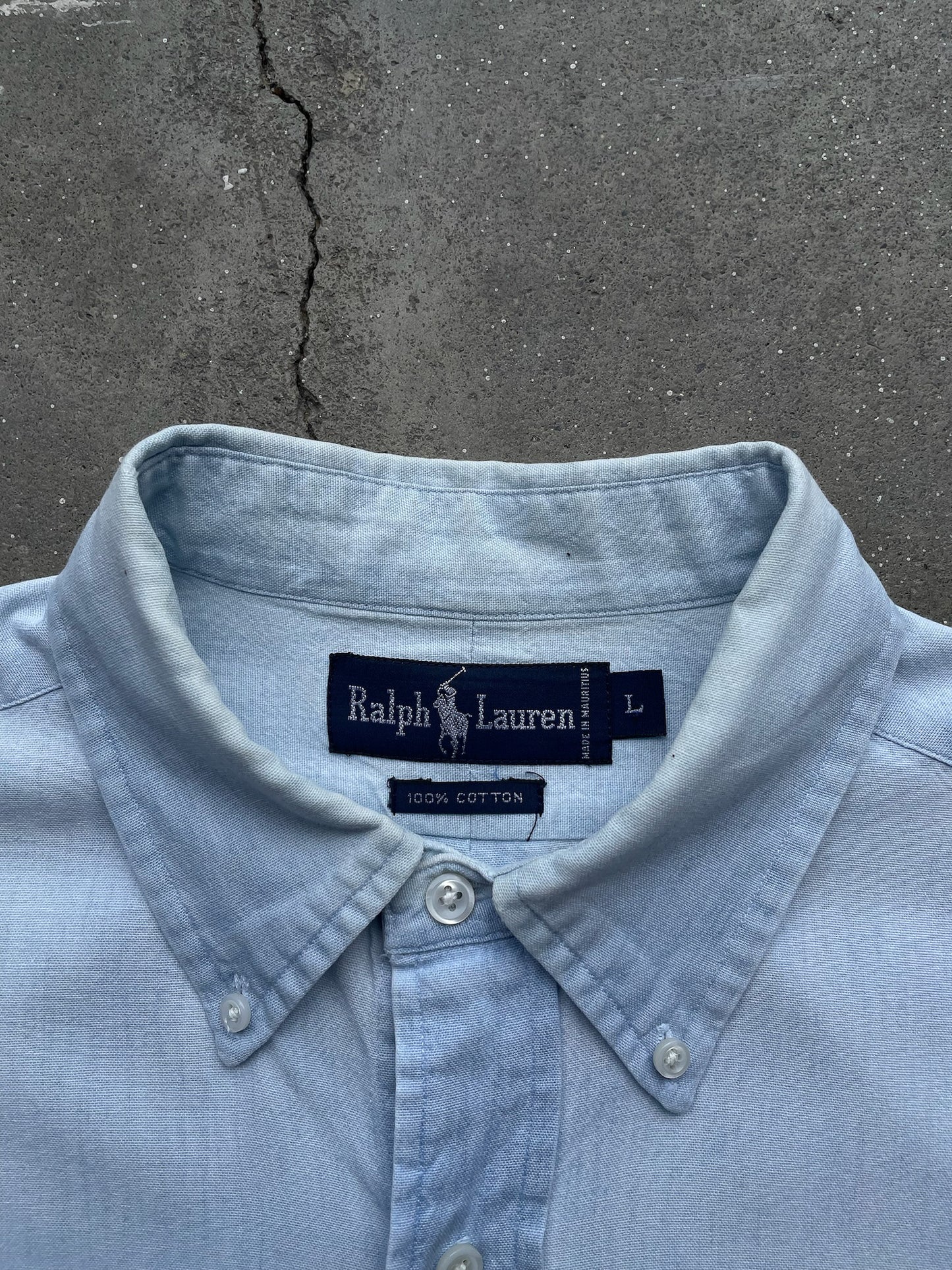 Ralph Lauren Chambray Button-Down Shirt—[L]