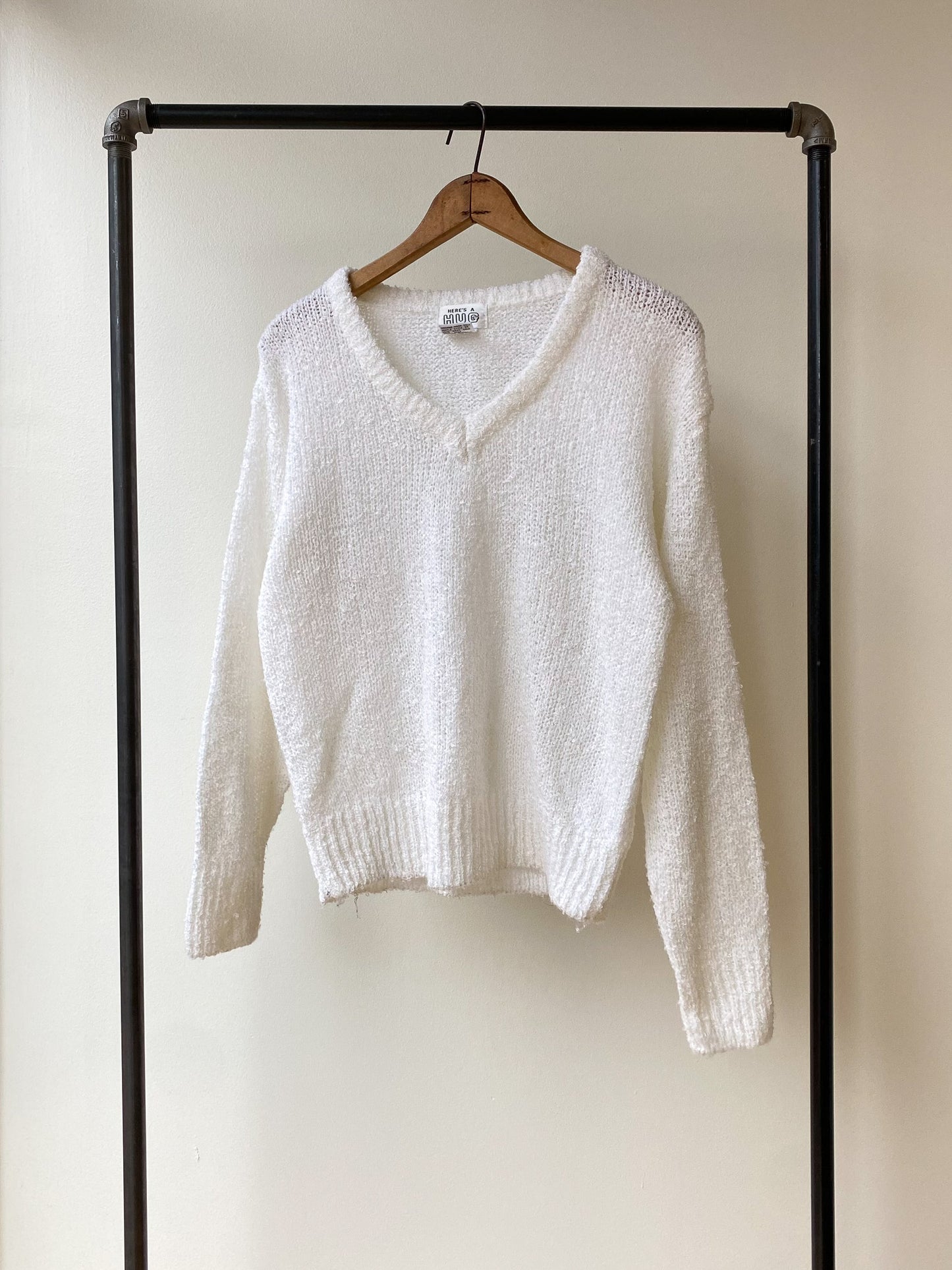 80's Here's a Hug V-Neck Sweater—[S/M]