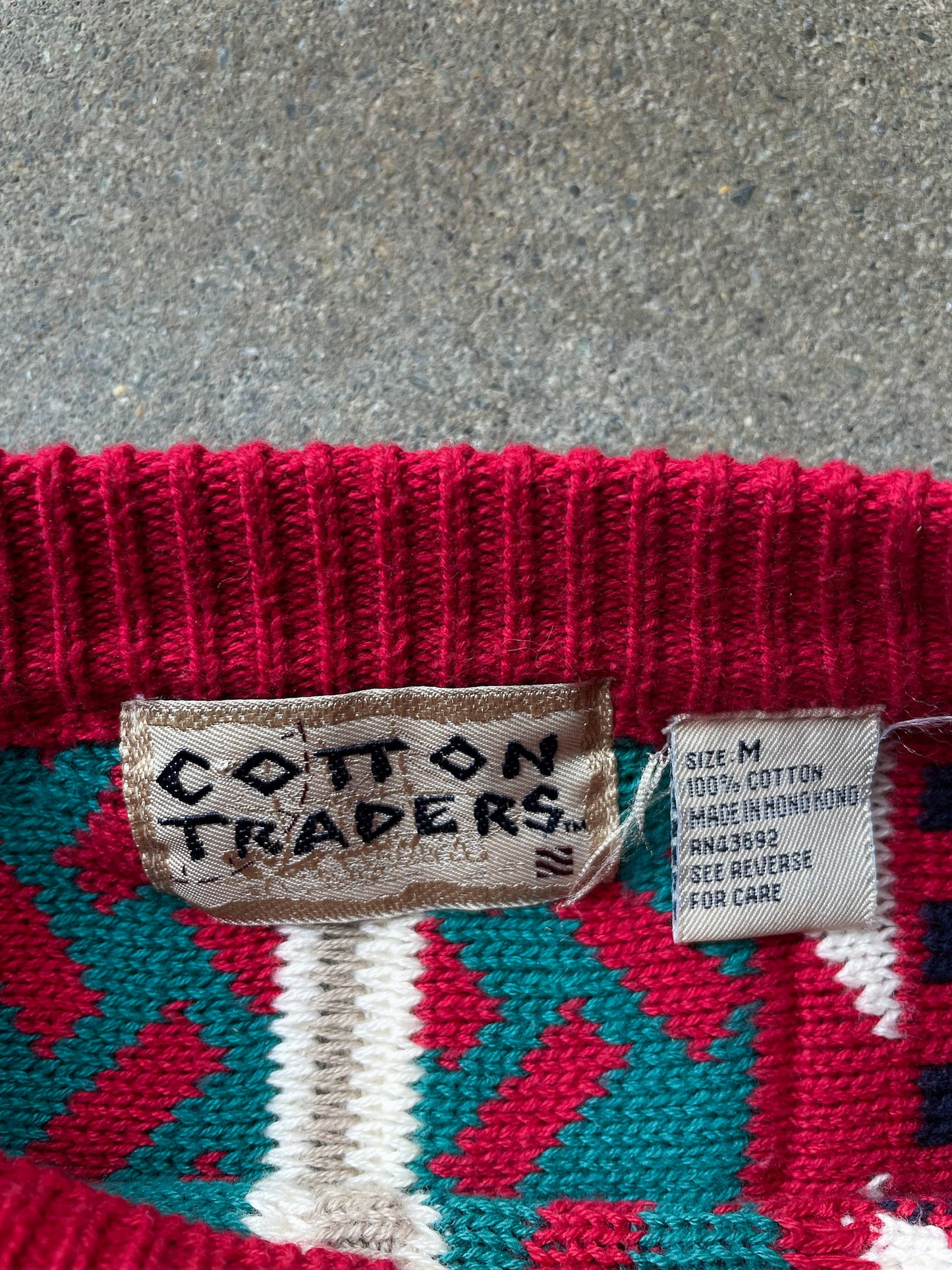 90's Cotton Traders Textured Knit Sweater—[M]