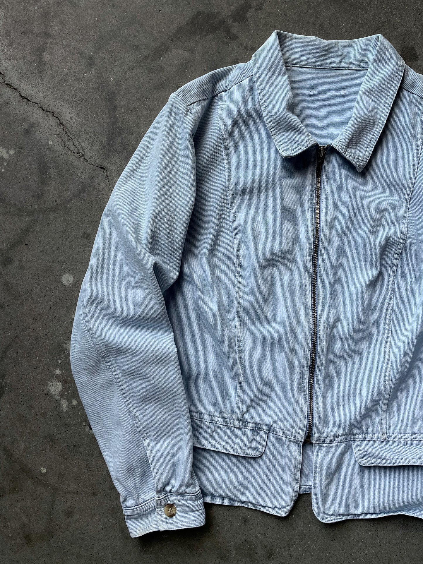 Denim Zip Jacket—[S/M]