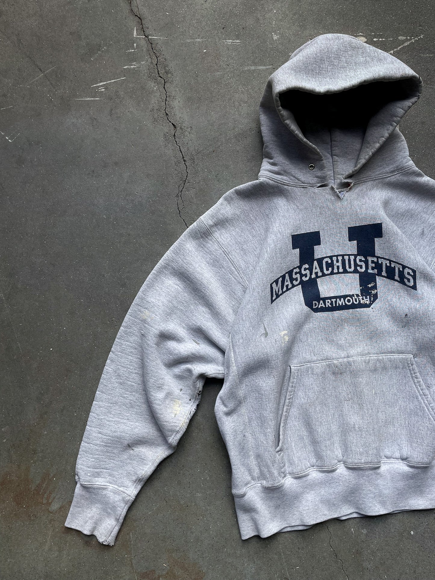 UMass Dartmouth Reverse Weave Cotton Exchange Hoodie—[L]