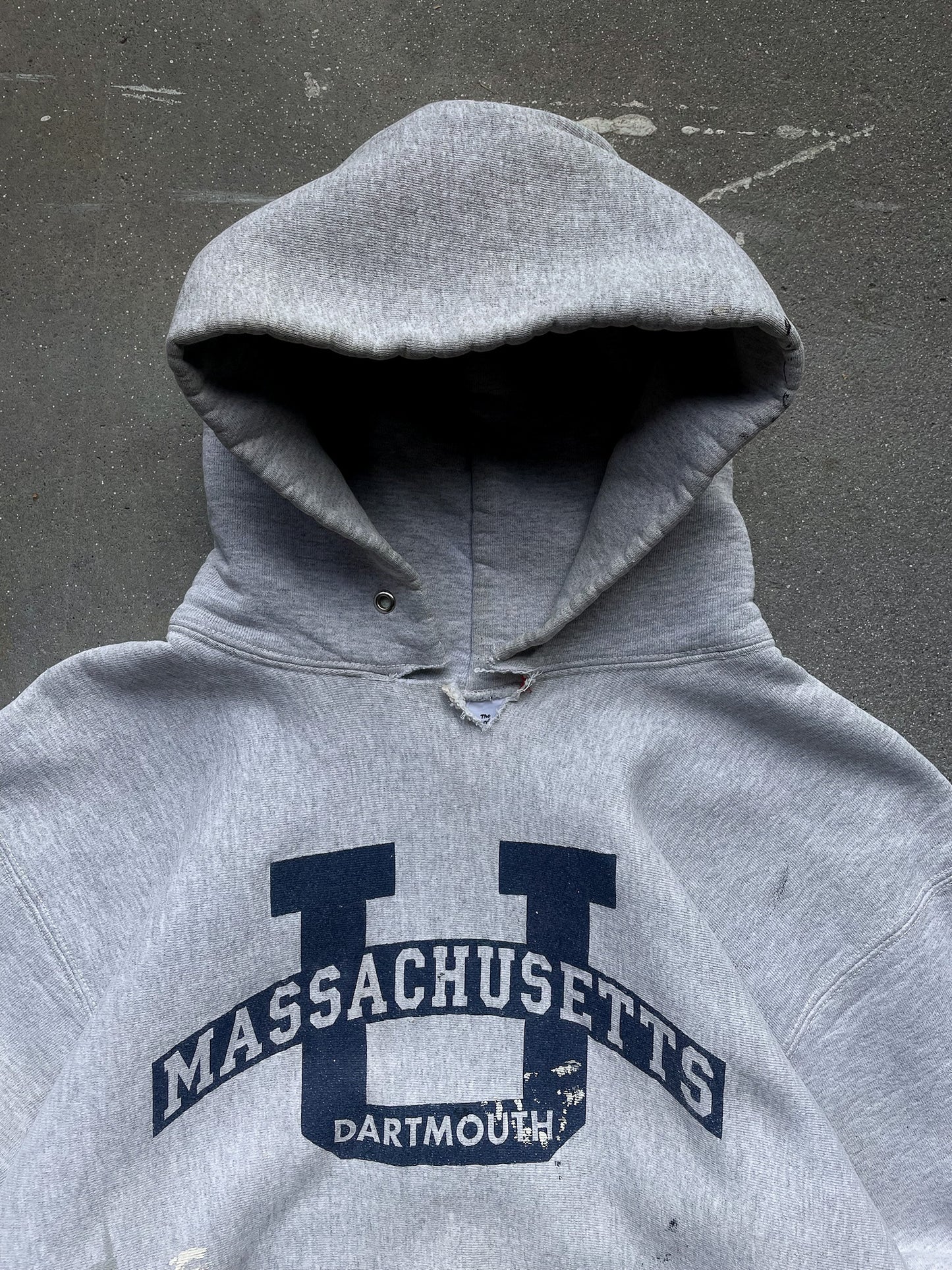 UMass Dartmouth Reverse Weave Cotton Exchange Hoodie—[L]