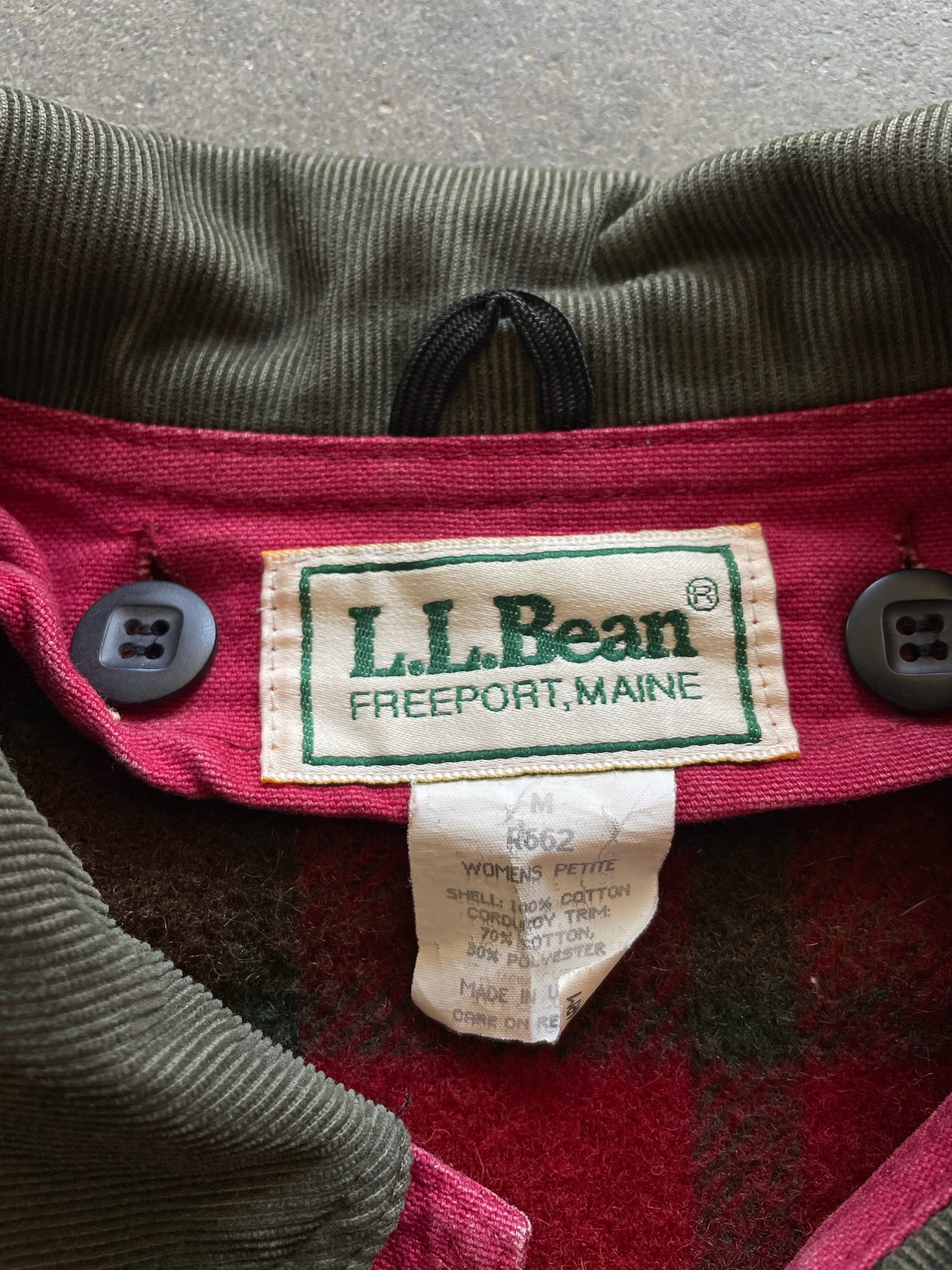 L.L.Bean Cranberry Wool Lined Barn Coat—[M]