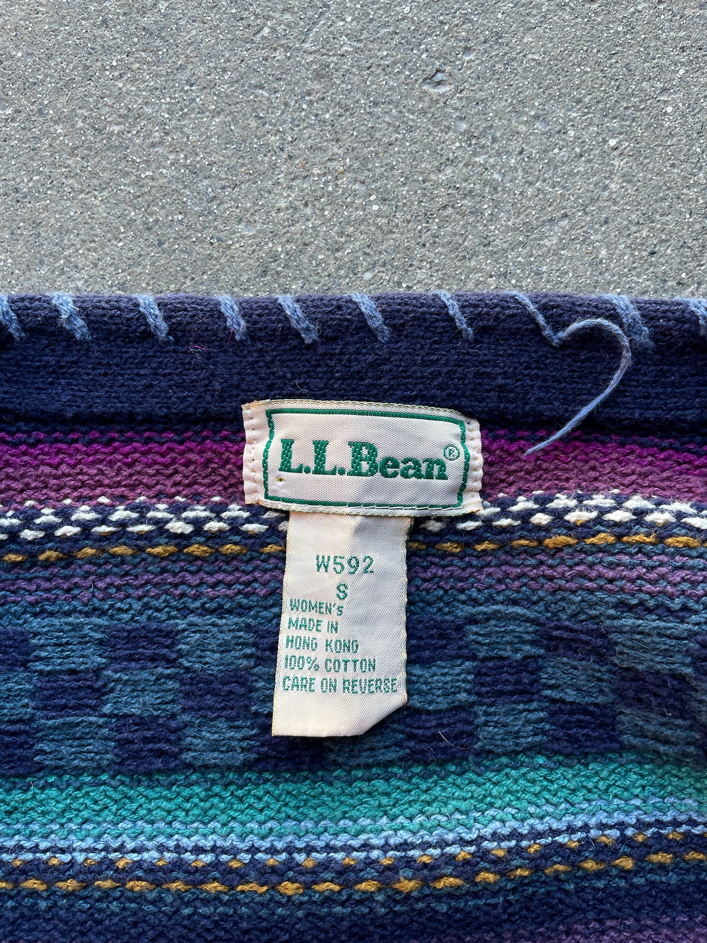 L.L.Bean Striped Cardigan—[M]