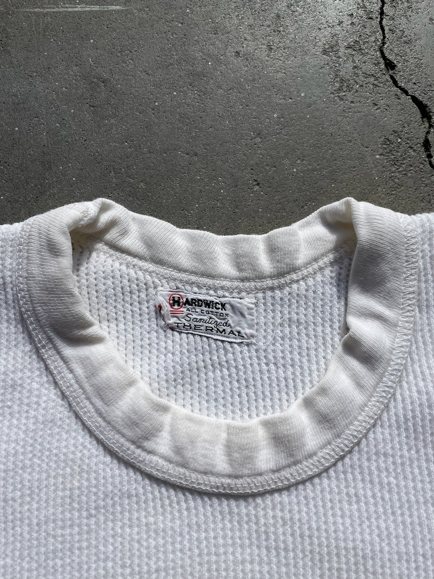 Vintage Waffle Knit Thermal Shirt—[S/M]