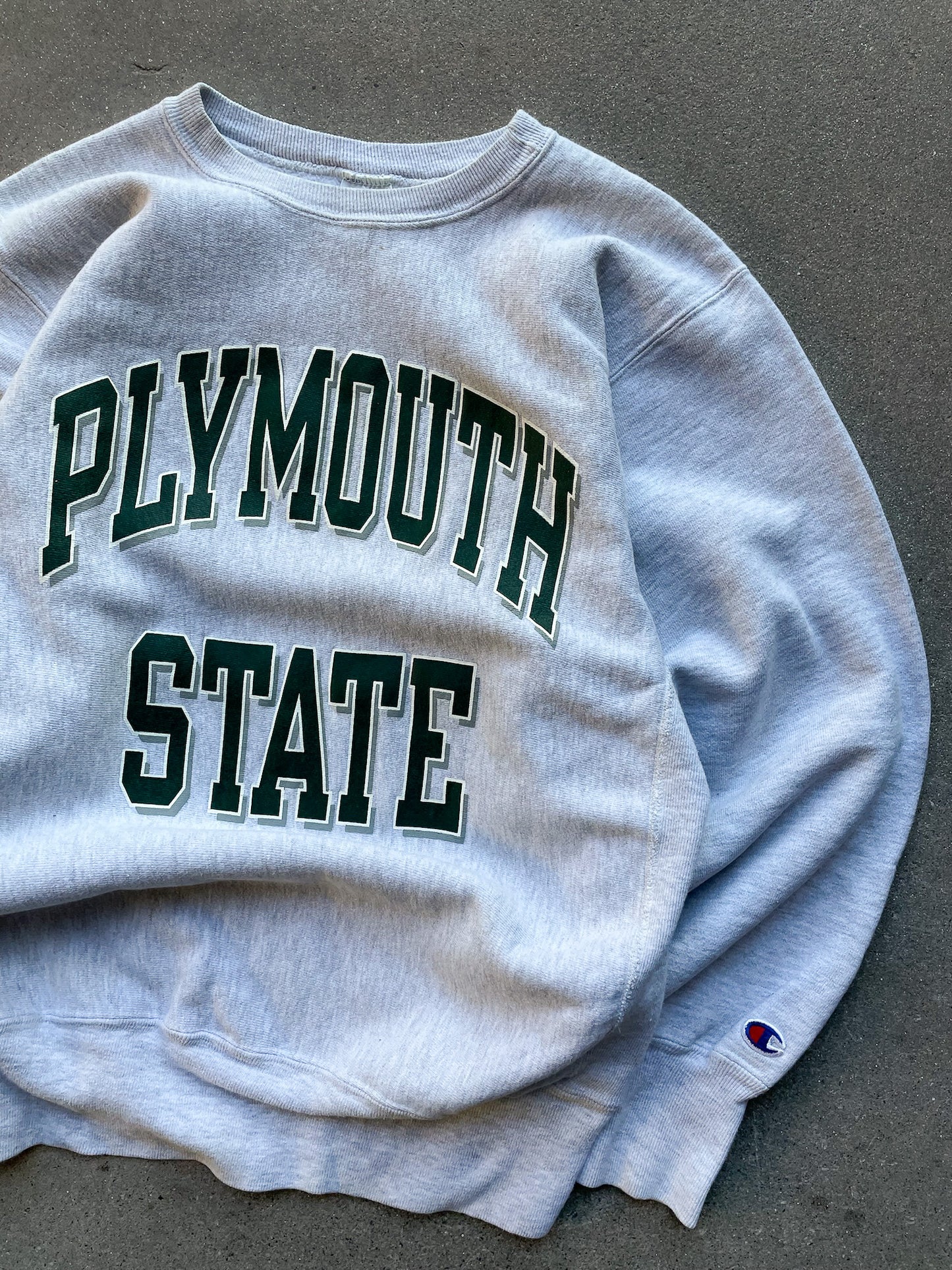 Plymouth State Champion Reverse Weave Crewneck—[M/L]