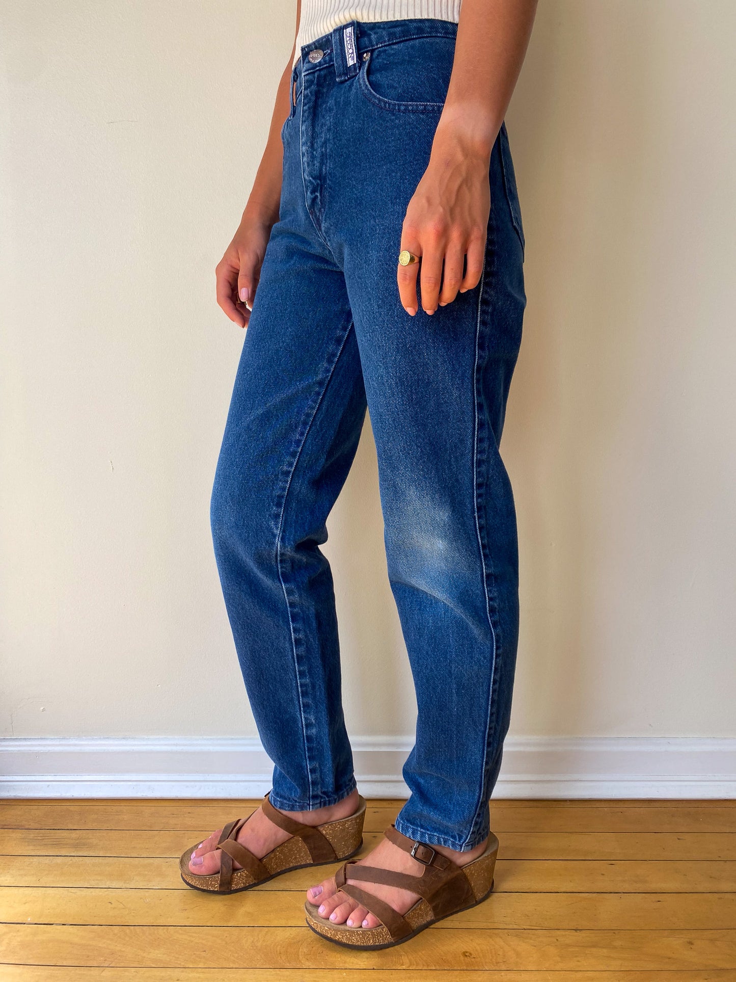 90's Sasson Over-Dyed Blue Jeans—[24X28]