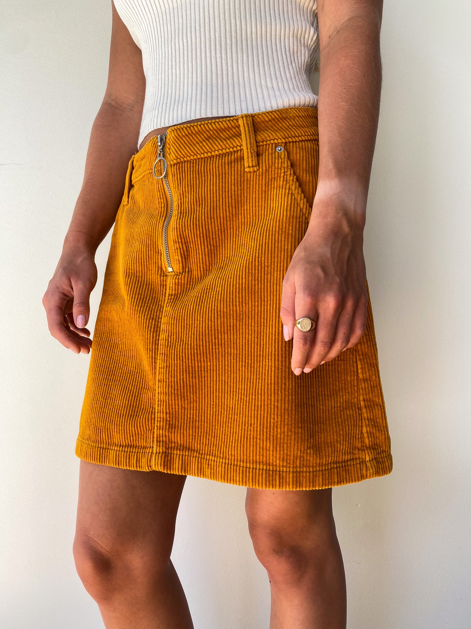 Orange Corduroy SKIRT 28