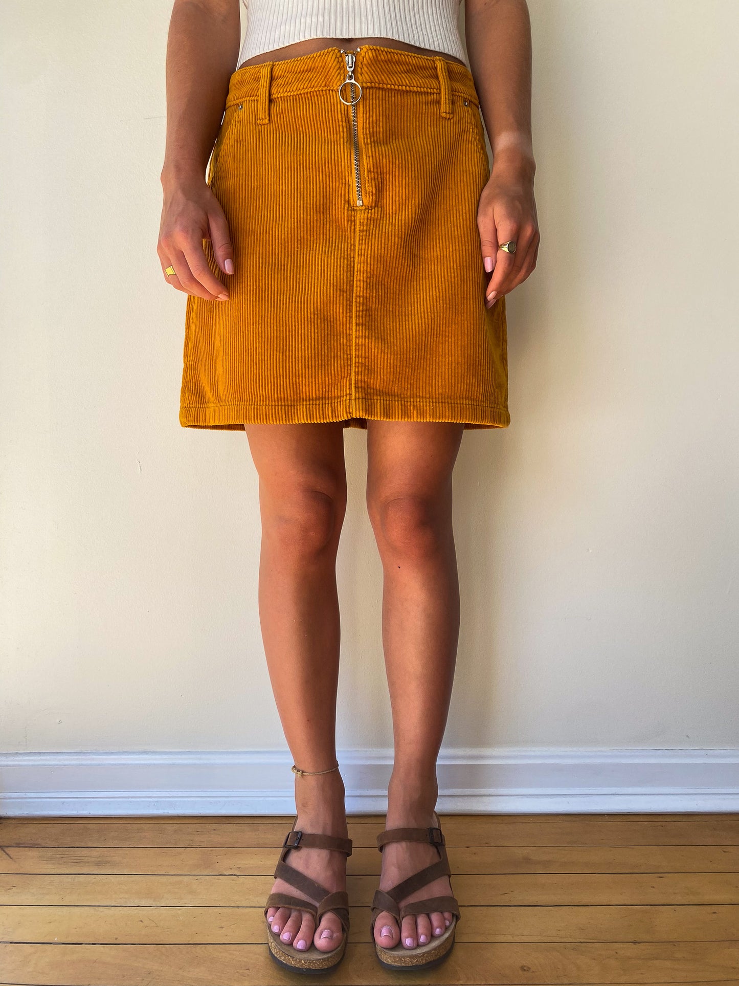 ORANGE CORDUROY SKIRT—[28]