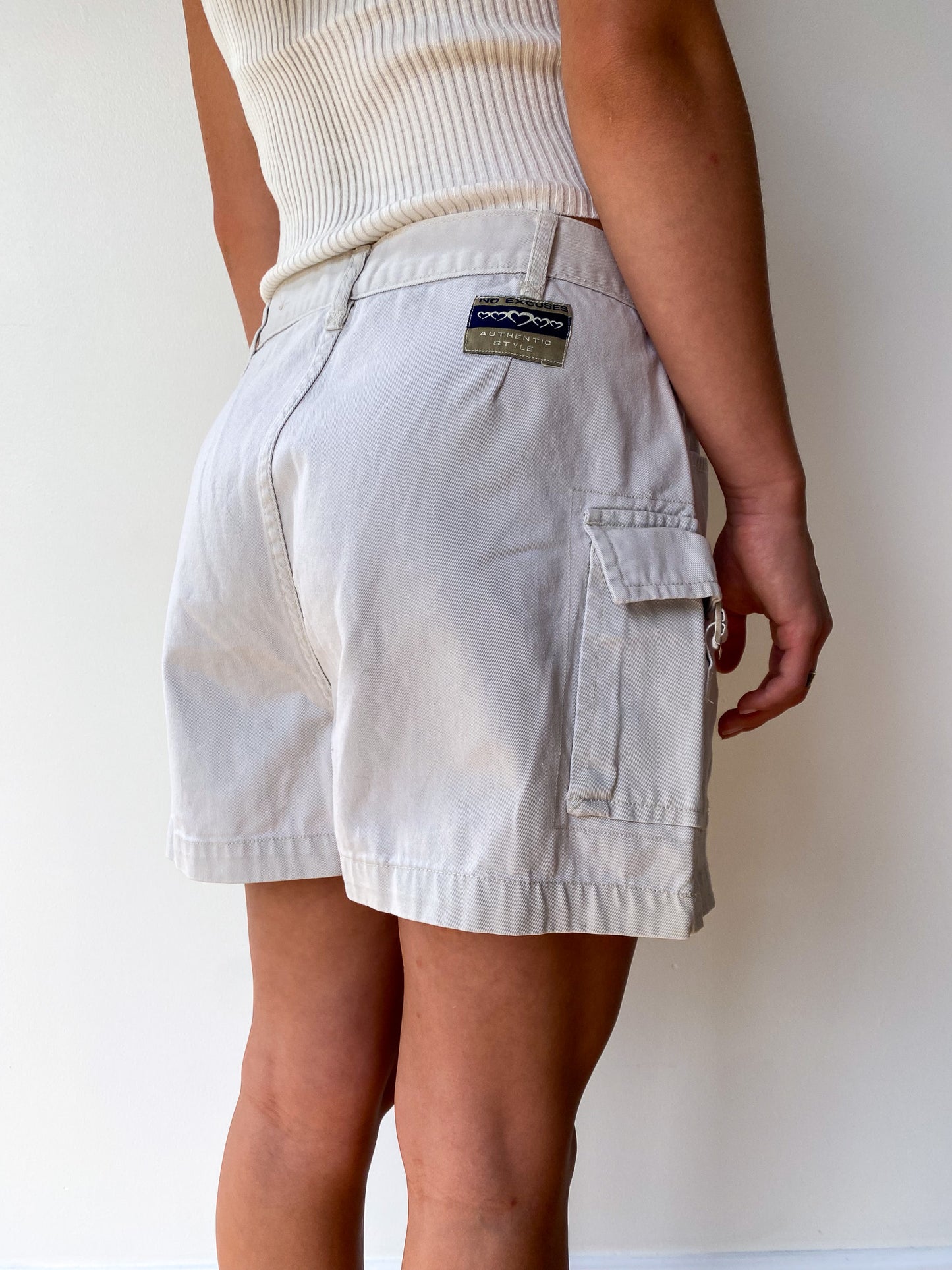 Khaki Cargo Shorts—[30]