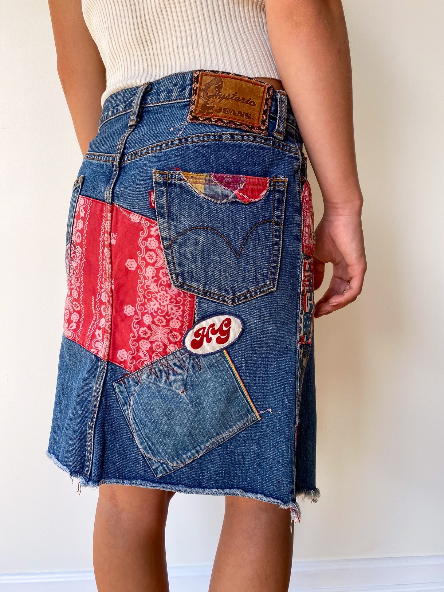 Hysteric Glamour Patchwork Denim Skirt—[30]