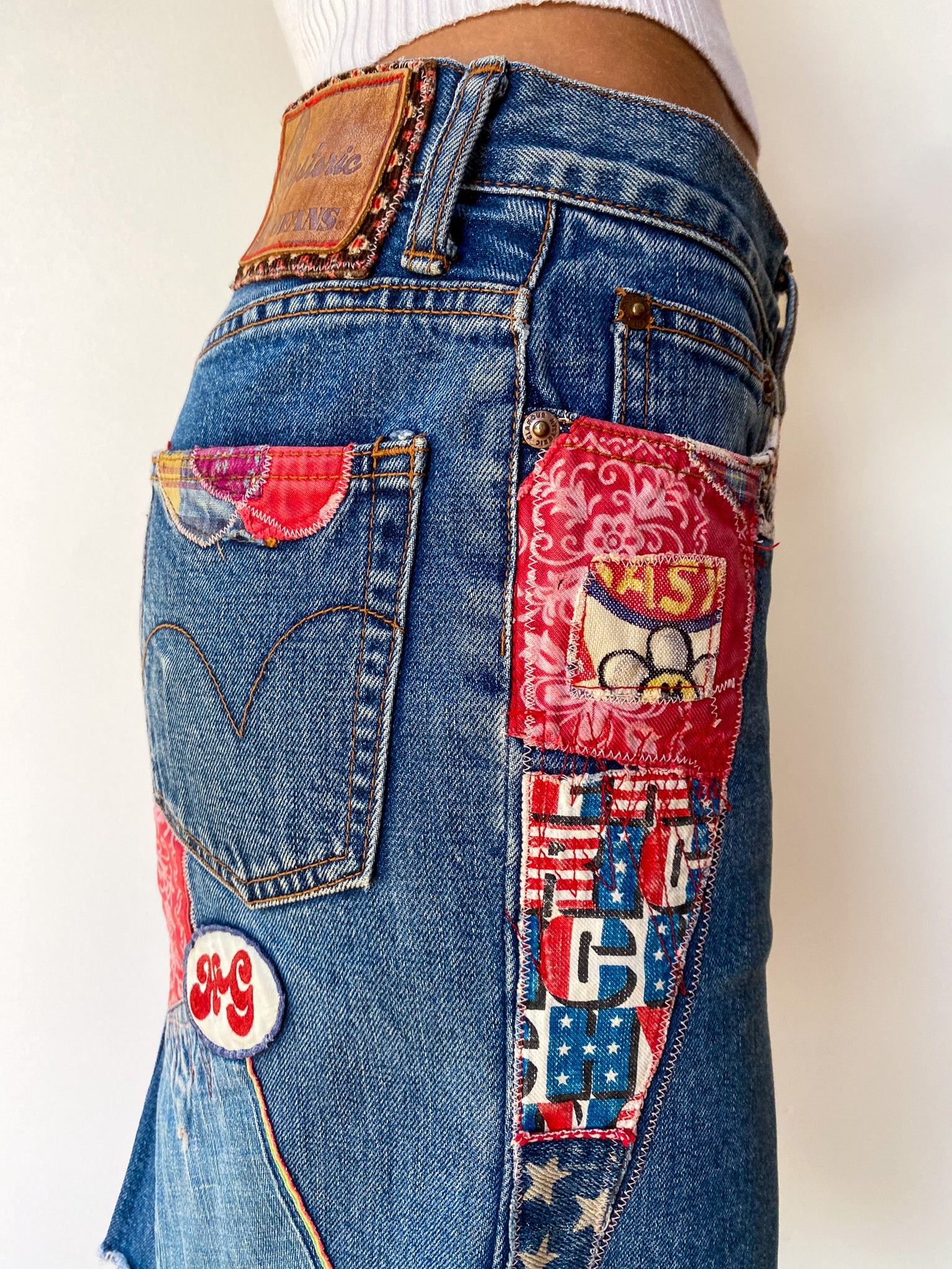 Hysteric Glamour Patchwork Denim Skirt—[30]