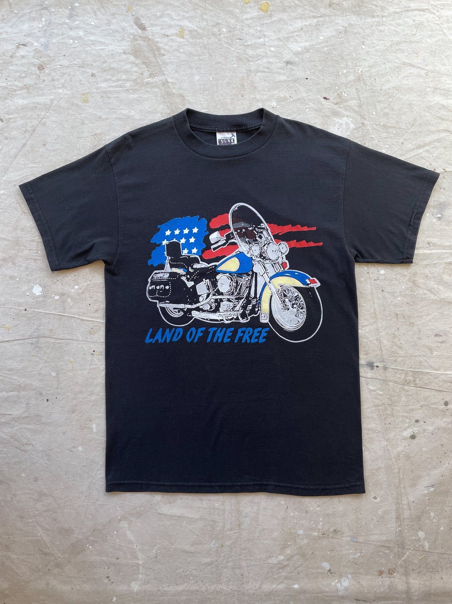 Land Of The Free Motorcycle T-Shirt—[L]