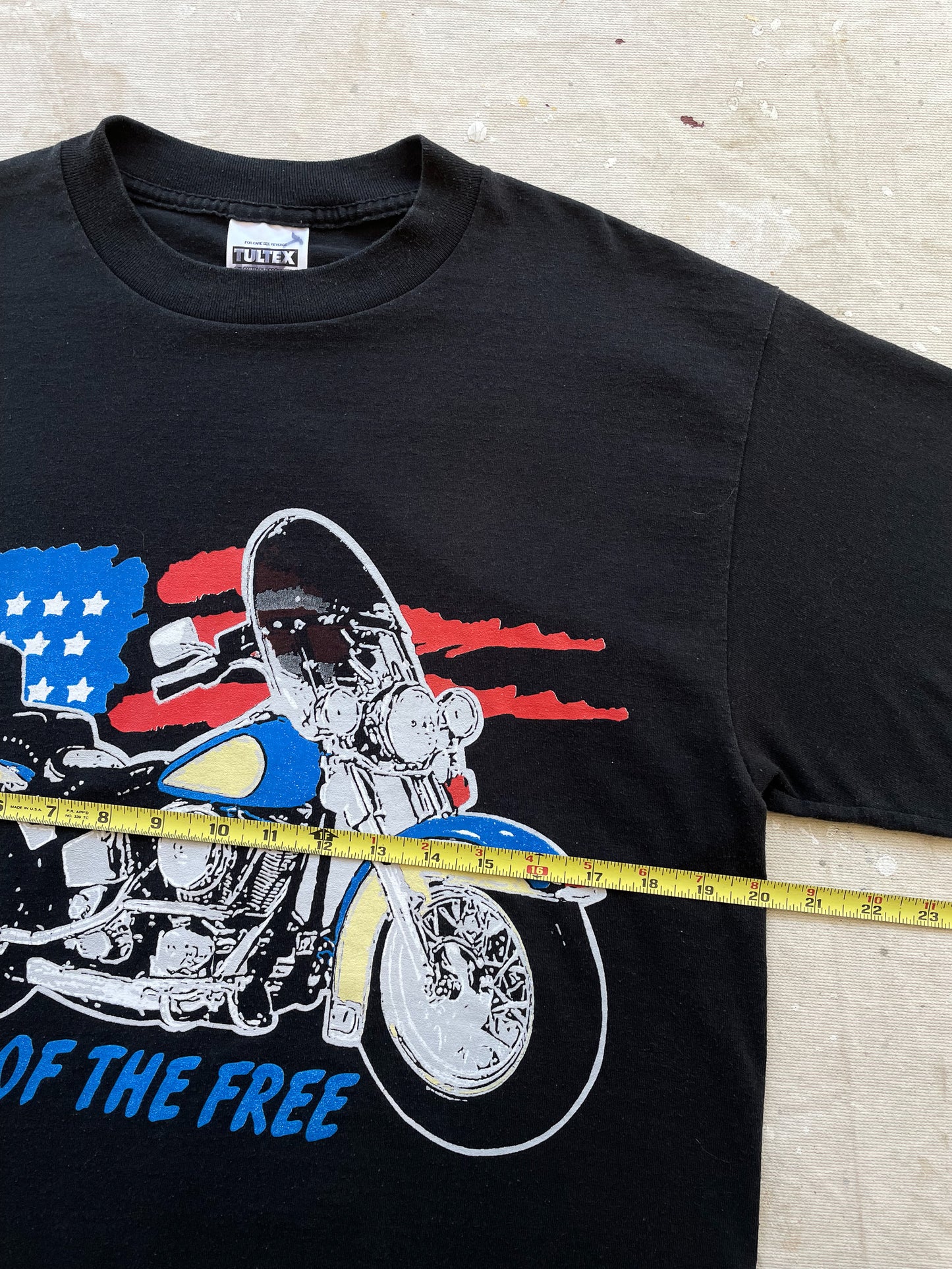 Land Of The Free Motorcycle T-Shirt—[L]