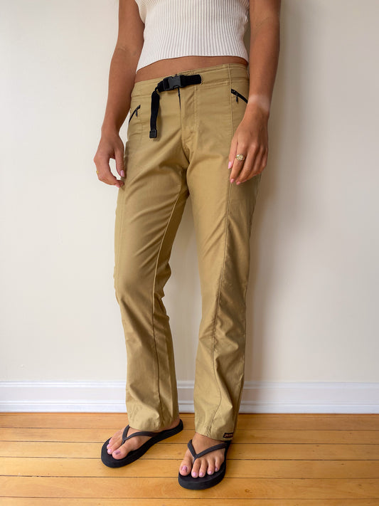 Khaki Belted Prana Pants—[XS]