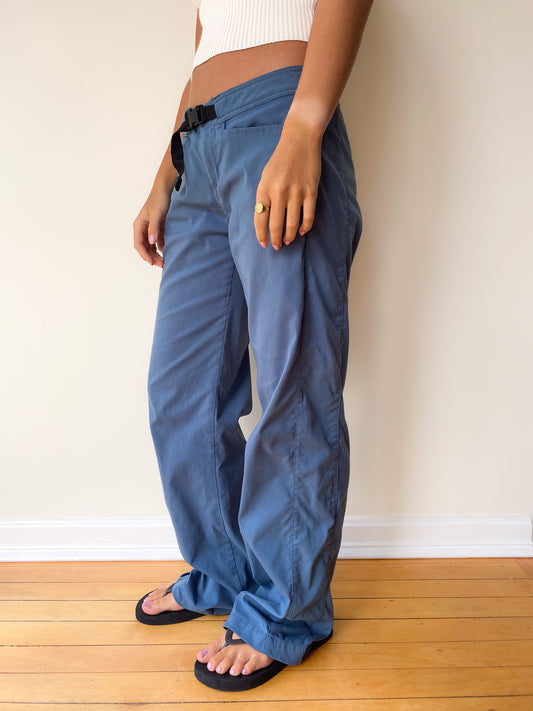 Blue Belted Prana Pants—[S]