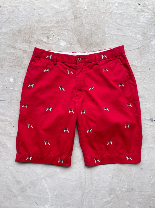 POLO RALPH LAUREN EMBROIDERED DOG SHORTS—[34]