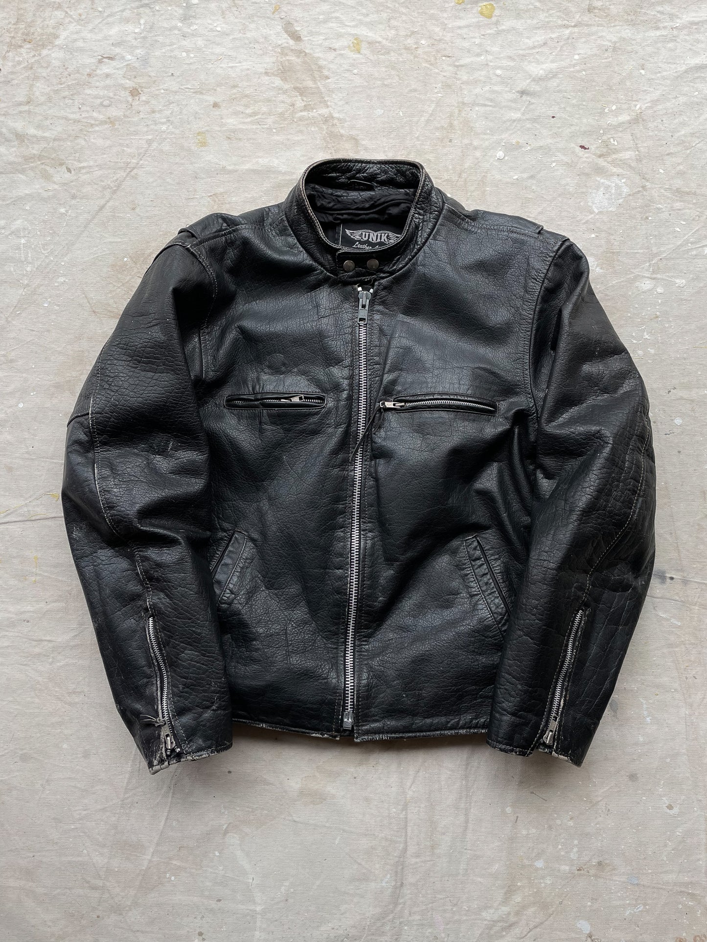 Harley-Davidson Patched Leather Jacket—[L]