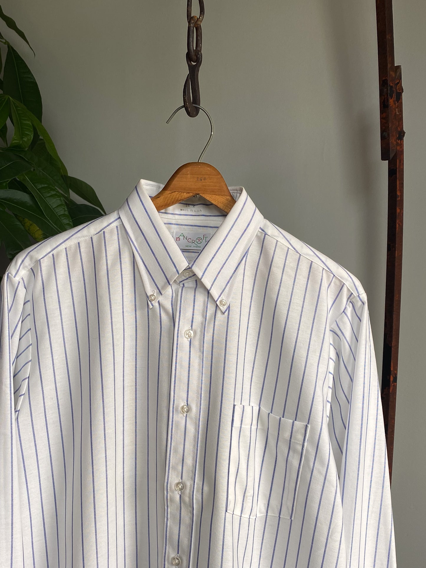 Vintage Bancroft Striped Button Down Shirt—[M/L]