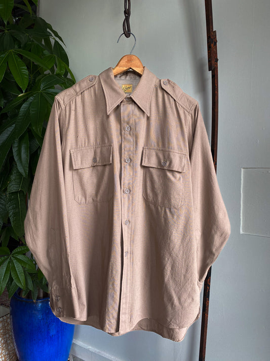 Vintage Army Officer's Gabardine Shirt—[M]