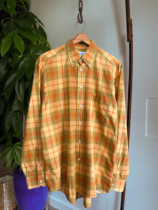 Bullock & Jones Button-Down Plaid Shirt—[M]