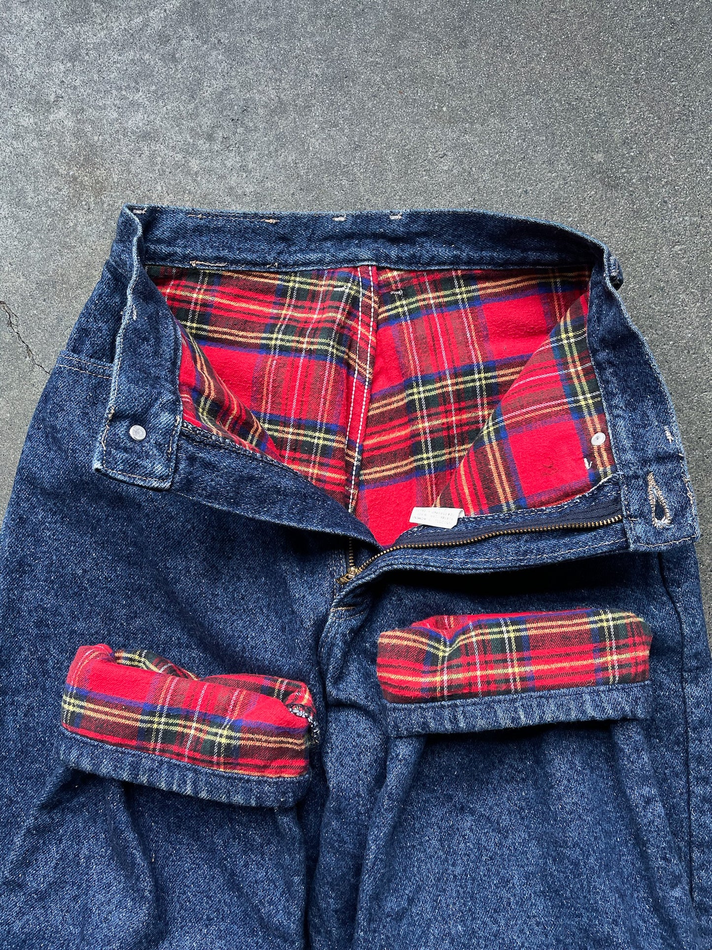 90's L.L.Bean Flannel Lined Mom Jeans—[25x27]