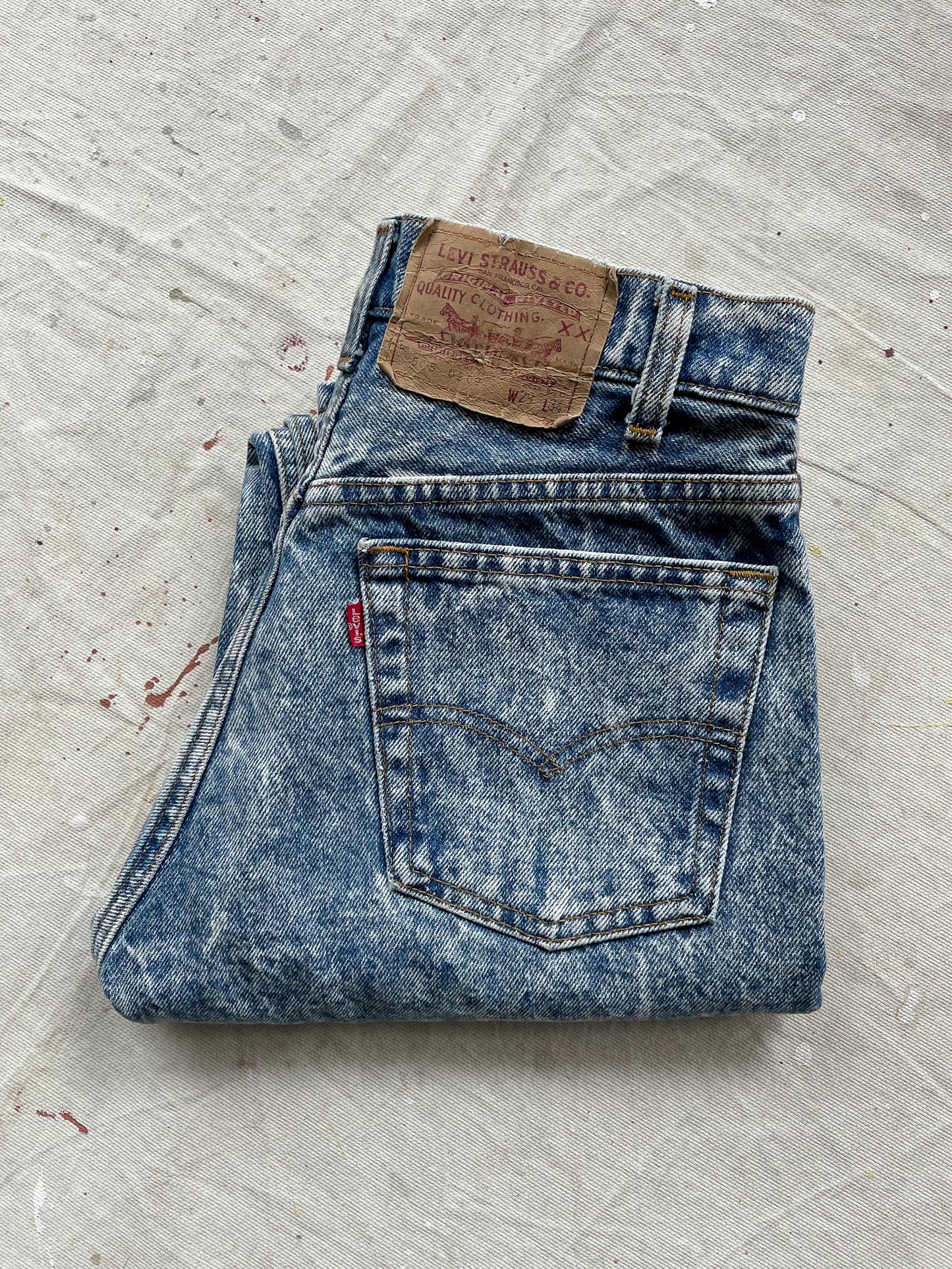 80's Levi's 505 Acid Washed Jeans—[27x32]