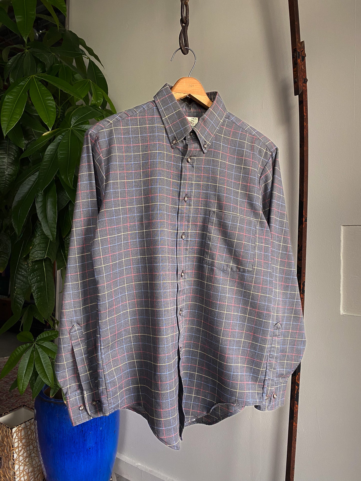 Vintage Steeplechase Windowpane Shirt—[M]