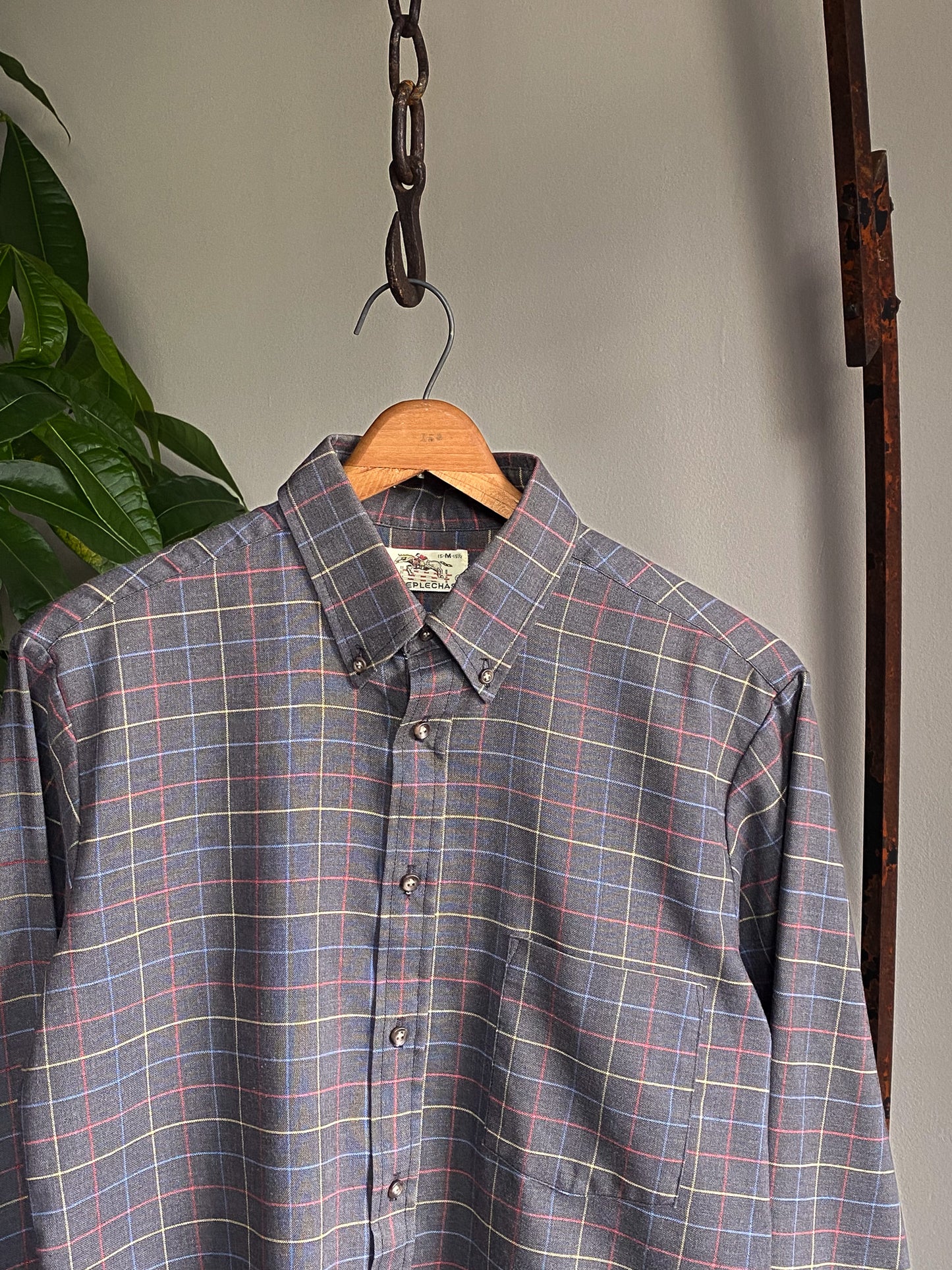 Vintage Steeplechase Windowpane Shirt—[M]