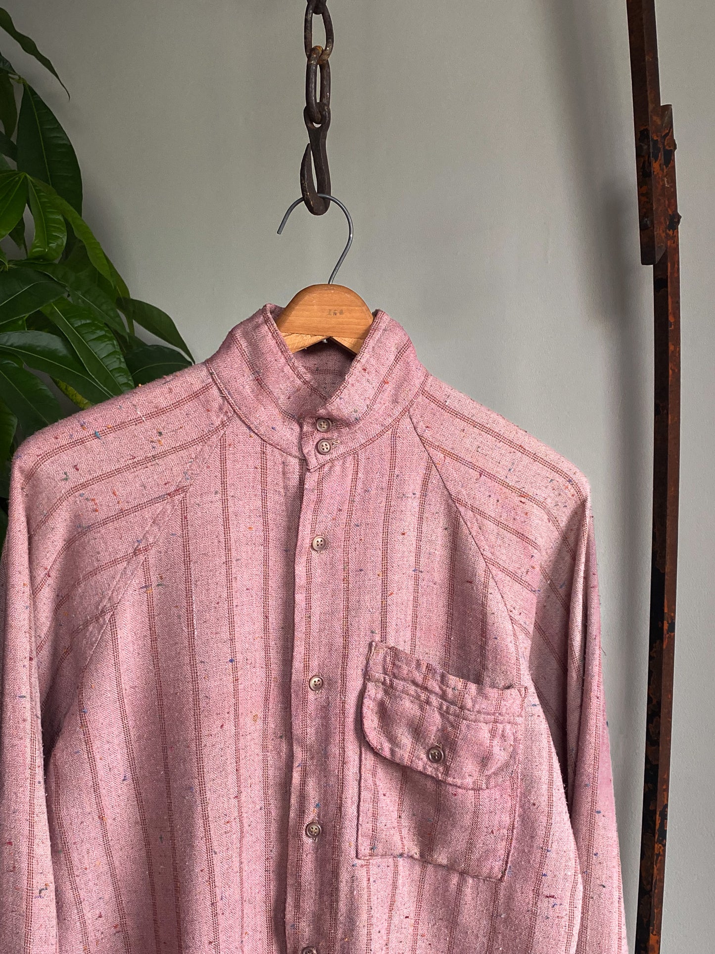 Vintage Banded Slub Tweed Shirt—[M]