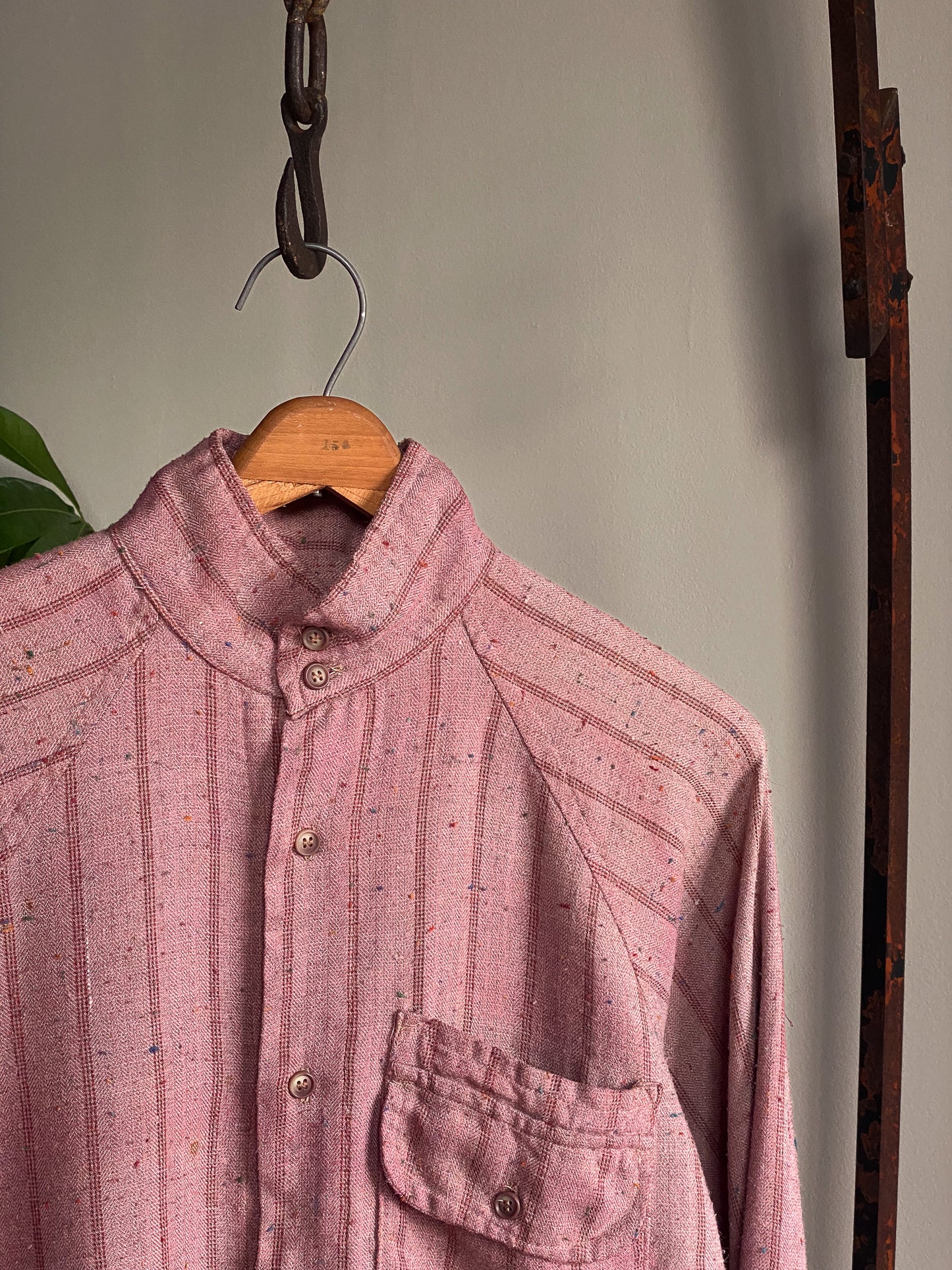 Vintage Banded Slub Tweed Shirt—[M]